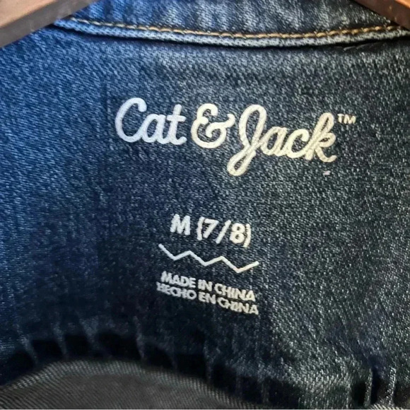 Cat & Jack Collared Denim Vest - Picture 4 of 5
